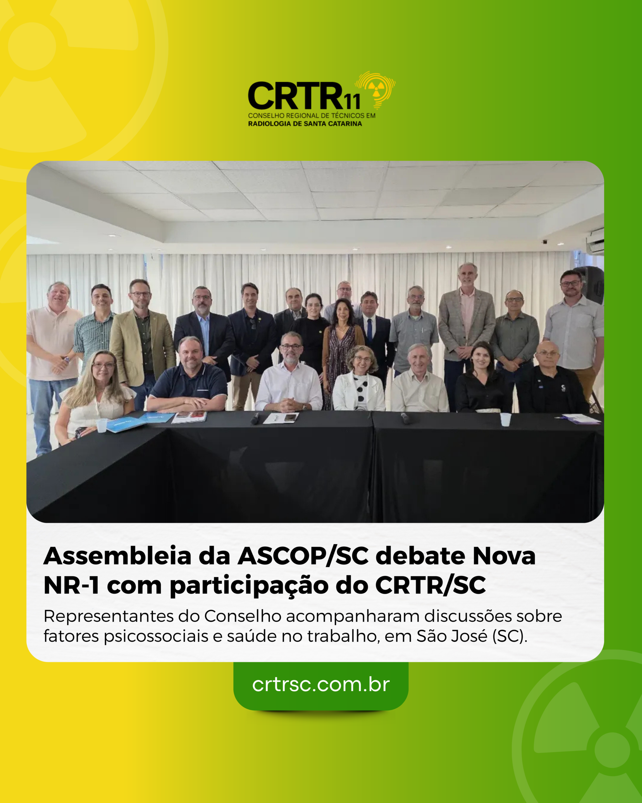 CRTR/SC presente em Assembleia Geral  Ordinária da ASCOP/SC
