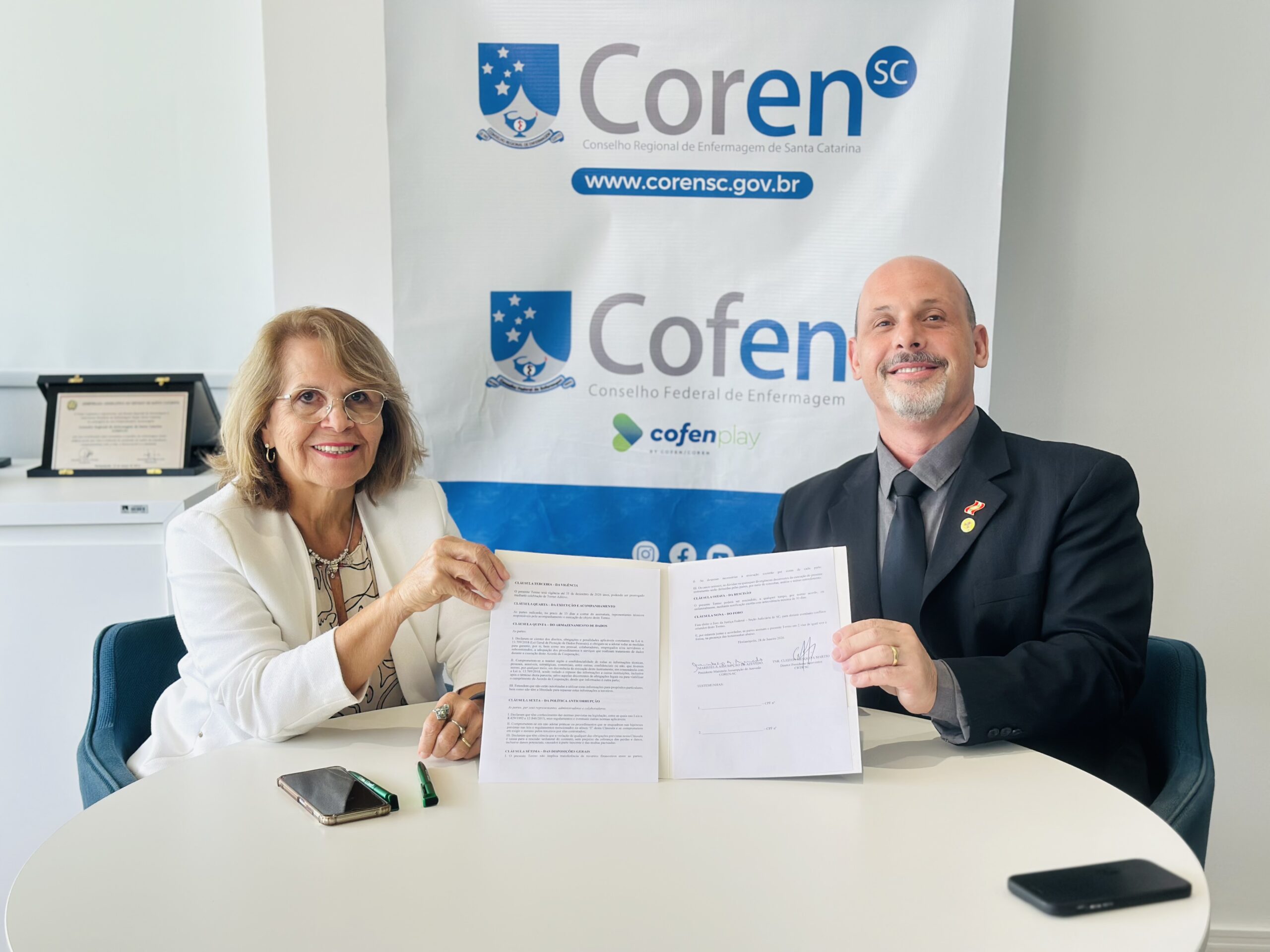 Parceria inédita: CRTR/SC e Coren-SC firmam Termo de Cooperação Técnica